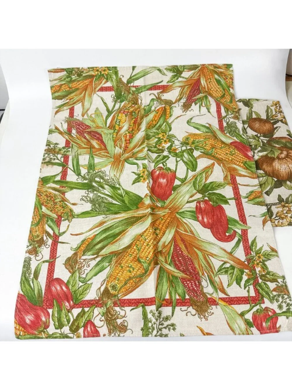 Misto Lino Italy Linen Fruits Fruit Orchard Jardin Kitchen Tea Towels set of 4